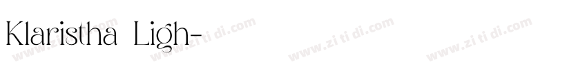 Klaristha Ligh字体转换